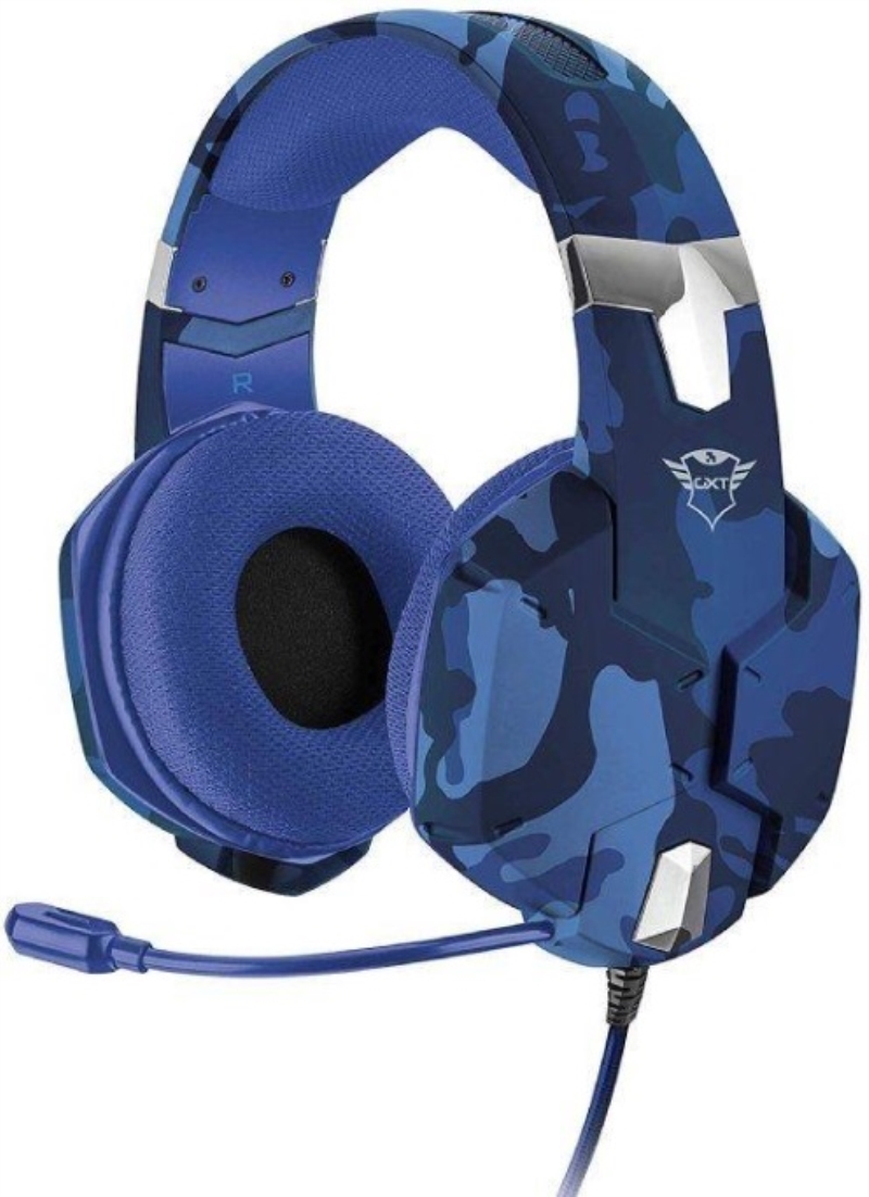 TRUST CUFFIA GAMING TRUST CARUS GXT322B CAMOUFLAGE BLU TRUST CUFFIA GAMING TRUST CARUS GXT322B CAMOUFLAGE BLU